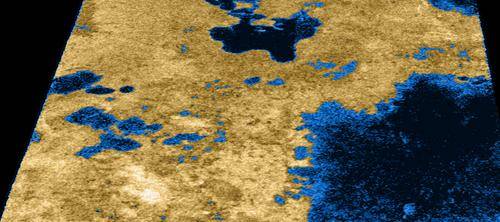 Radar imaging data of large bodies of liquid on Titan